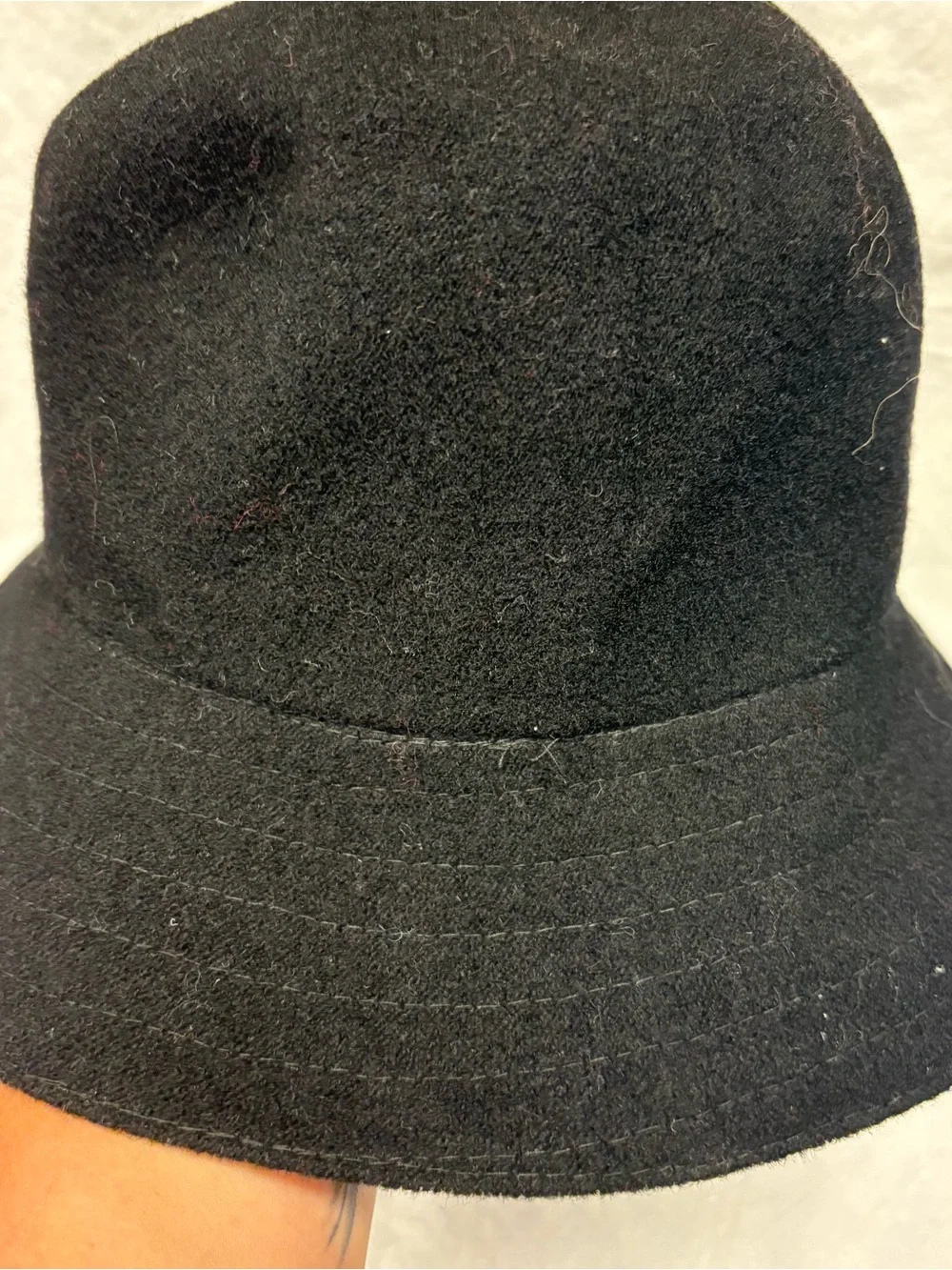 Kangol Black Felt Bucket Hat